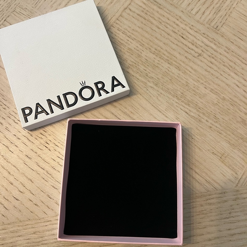 Pandora Jewelry Box 4x4 with Pink and Black Interior
